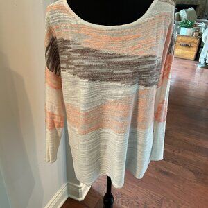 ZOZO sweater size XL - white, pink, and brown